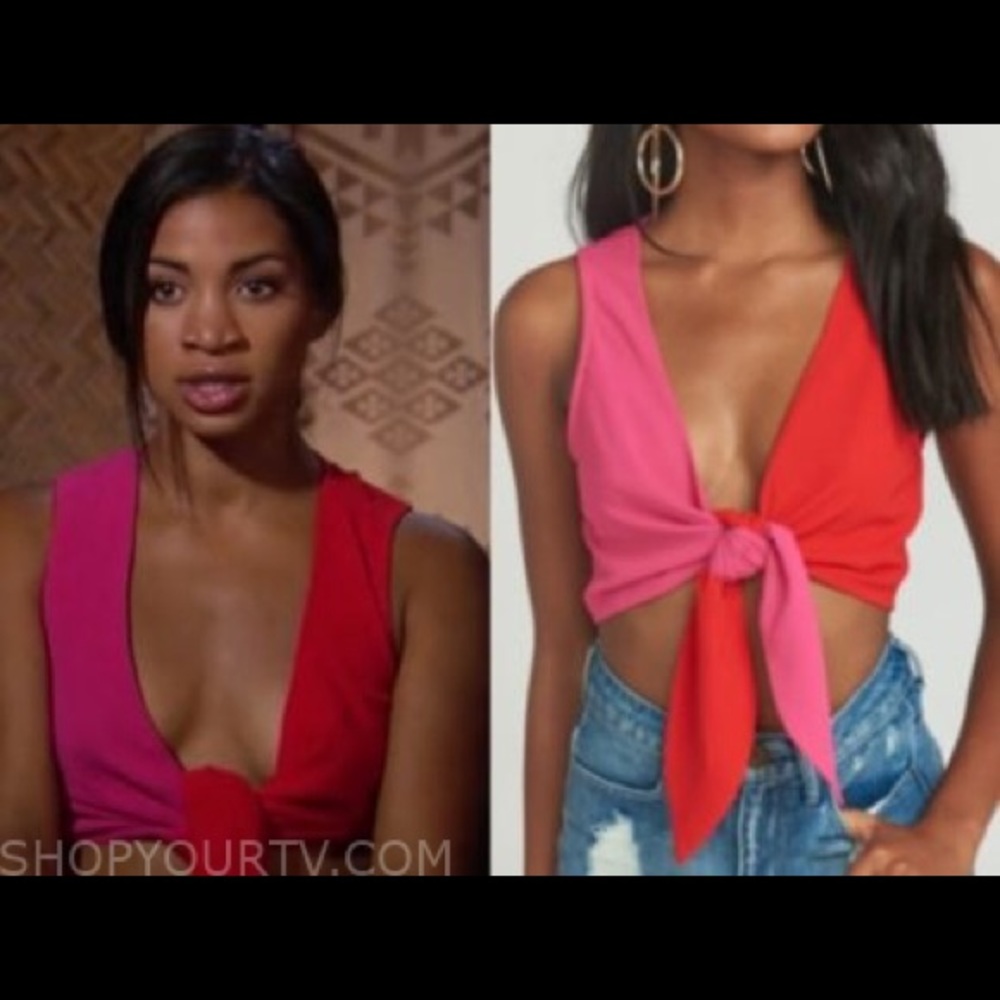 SHOW ME YOUR MUMU | Split Color Crop Top